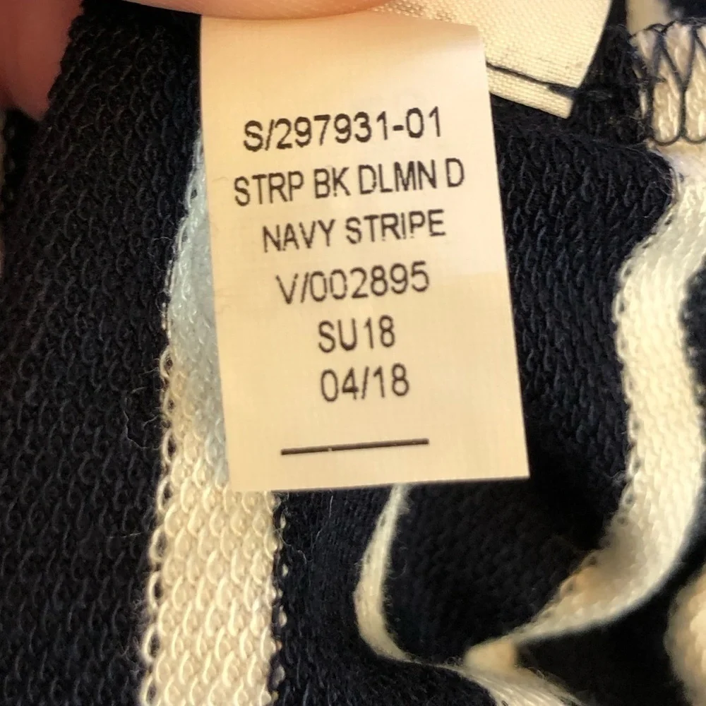 GAP Women’s NWT Navy/White Knee Length Dress With Opening in Back Size Small